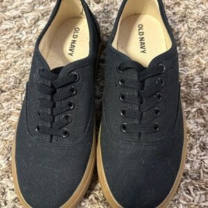Old Navy Boy’s Black Canvas Sneakers